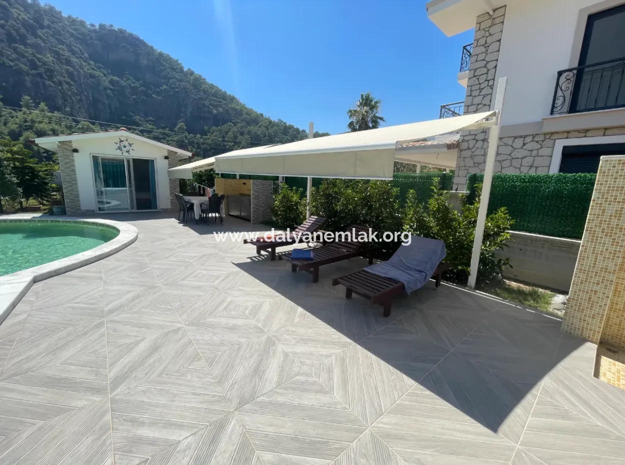 4 1 Villa Zum Verkauf In 720M2 Grundstück In Dalyan Gülpınar