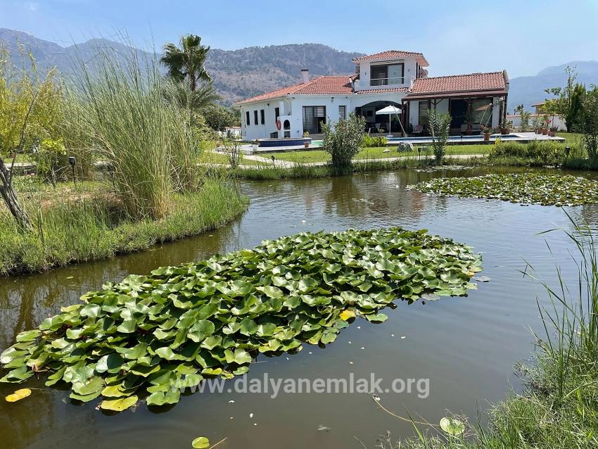 Luxury 4+1 Villa For Sale On A 7000m2 Plot With Dalyan Iztuzu Beach View