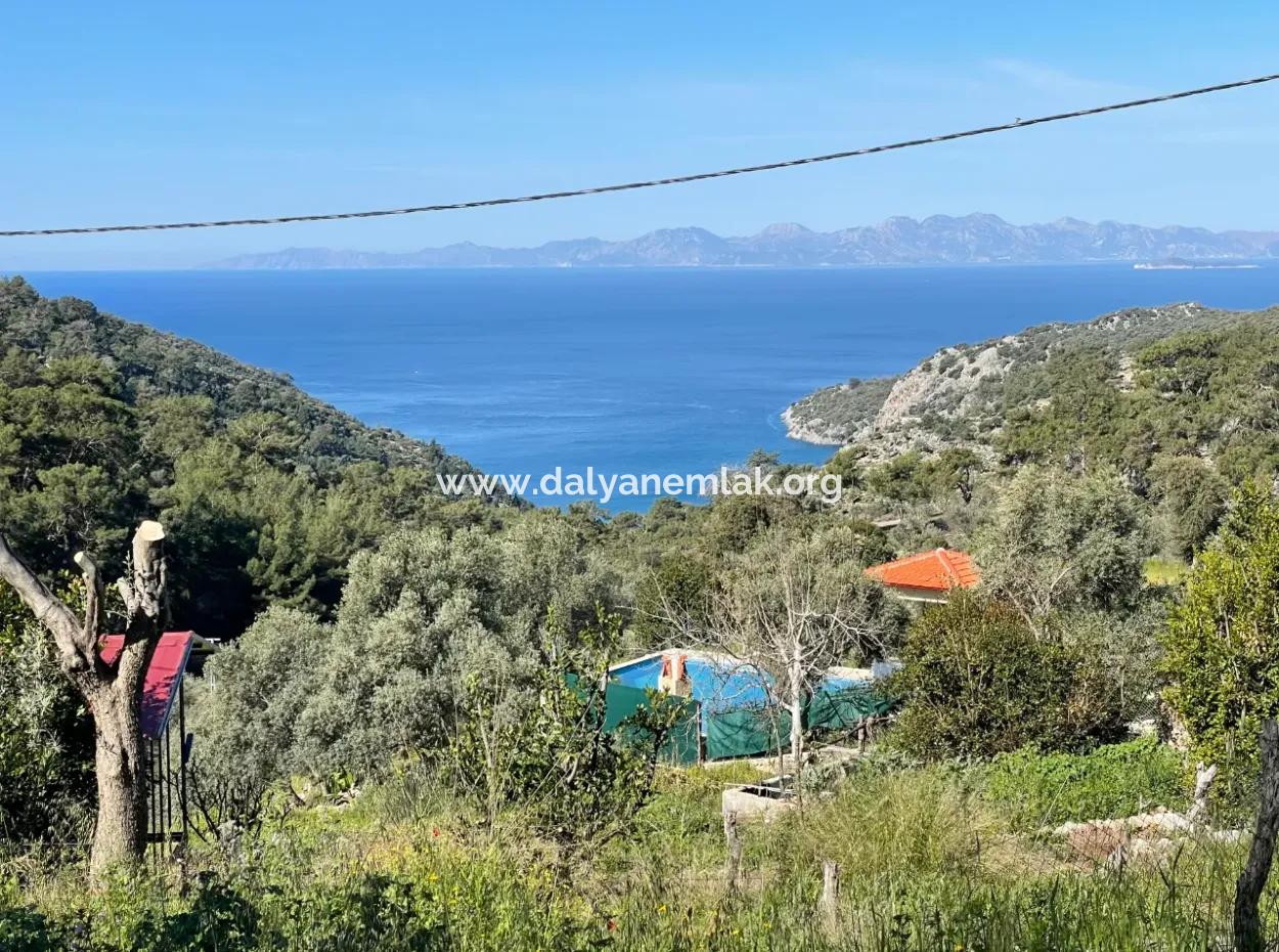 Village House For Sale In 4,400M2 Land With Full Sea View In Gökbel